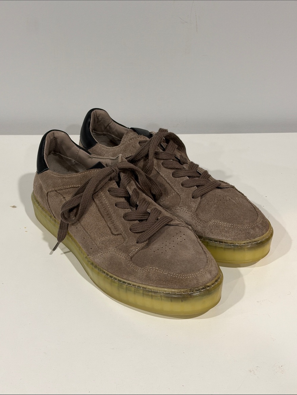 AllSaints Men's Alton Suede Sneakers in Dodo Grey 42